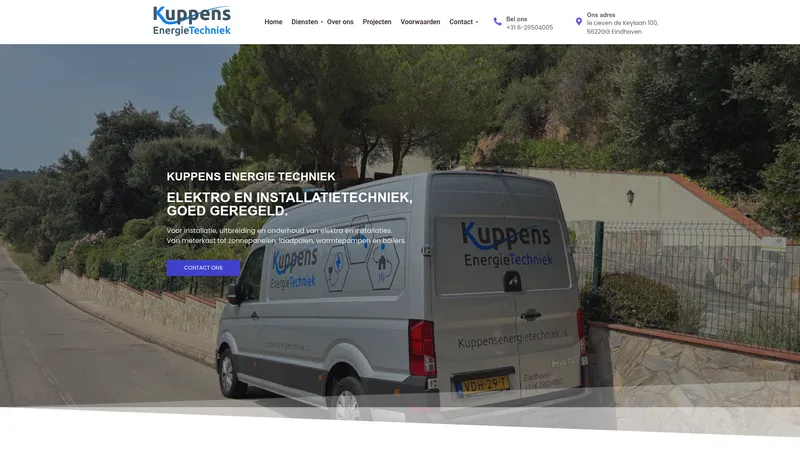 Website van Kuppens Energie Techniek