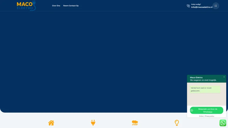Website van MaCo Elektro