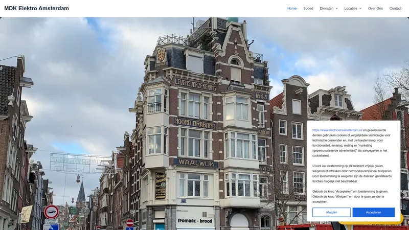 Website van MDK Elektro