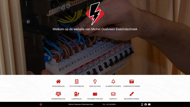 Website van Michel Oostveen Elektrotechniek