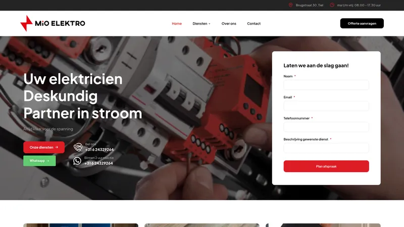 Website van Mio Elektro