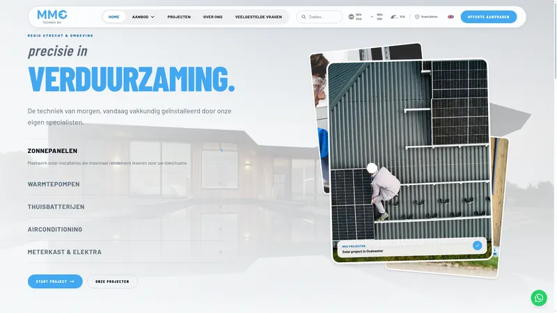 Website van MMC TECHNIEK B.V