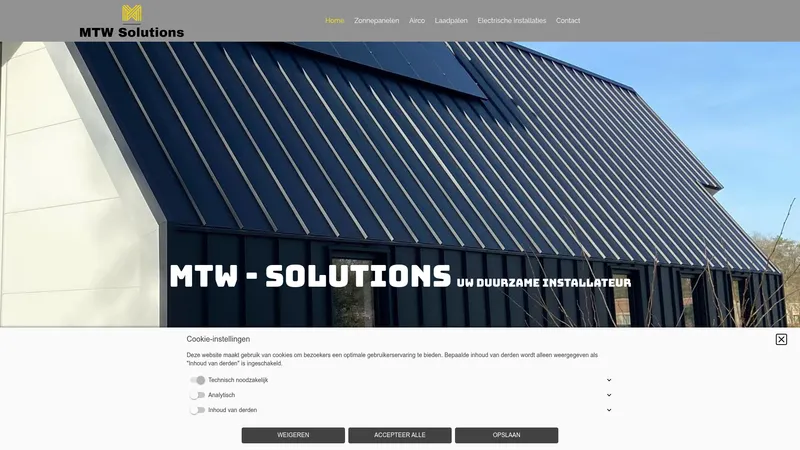 Website van MTW Solutions