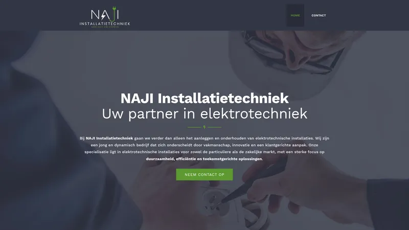 Website van NAJI Installatietechniek
