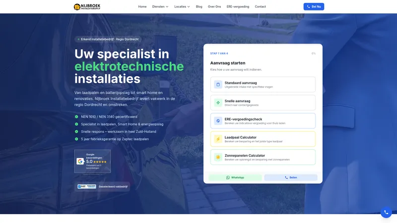 Website van Nijbroek Installatiebedrijf
