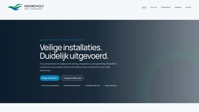 Website van NOORDVOLT