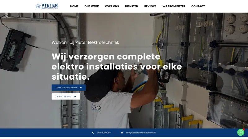 Website van Pieter Elektrotechniek