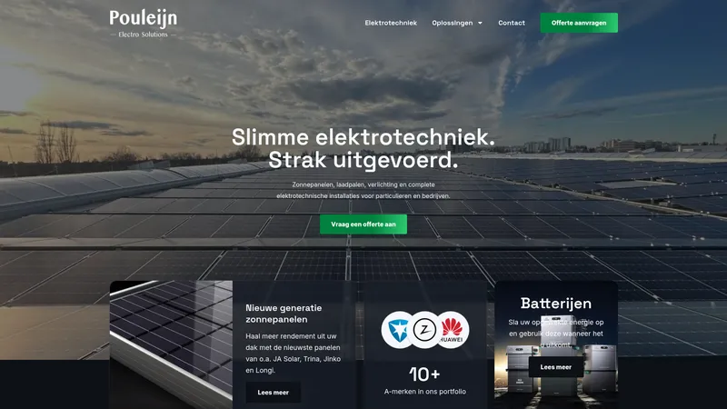 Website van Pouleijn Electro Solutions