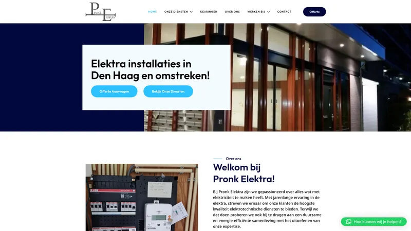 Website van Pronk Elektra