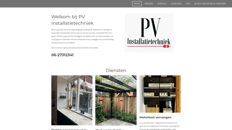 Website van PV Installatietechniek