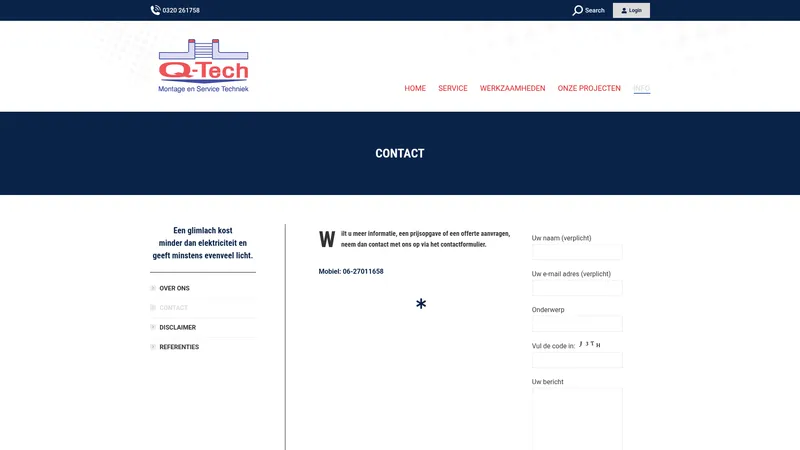 Website van Q-Tech