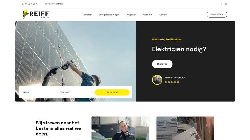 Website van Reiff Elektra