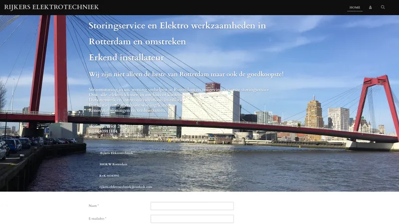 Website van Rijkers Elektrotechniek