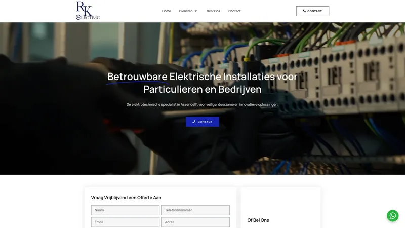Website van RK Electric