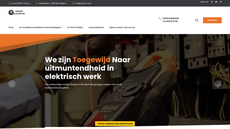 Website van Roakus-E BV