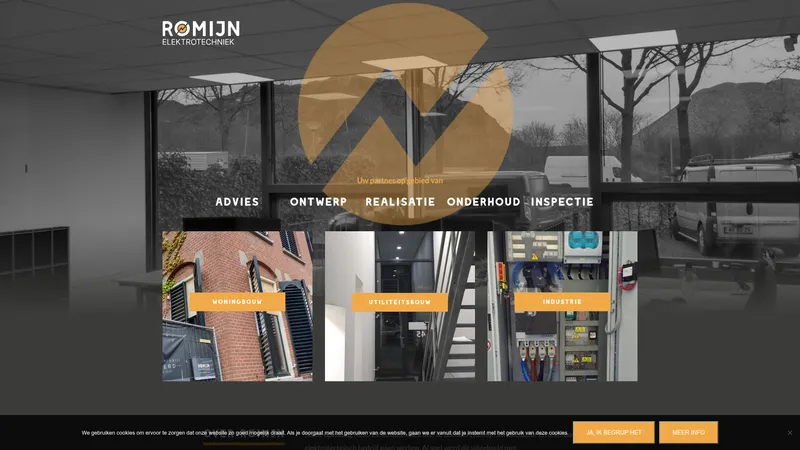Website van ROMIJN Elektrotechniek