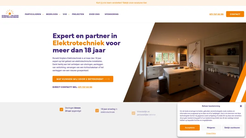 Website van Ronald Snijders Elektrotechniek B.V.