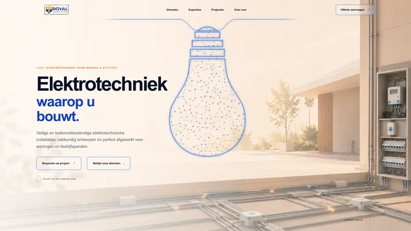 Website van Royal Elektrotechniek
