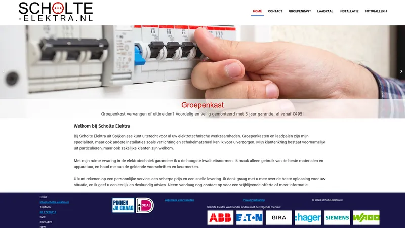 Website van Scholte Elektra