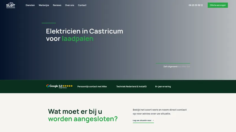 Website van Slot Elektrotechniek