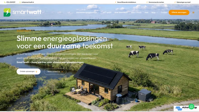 Website van Smartwatt Elektrotechniek