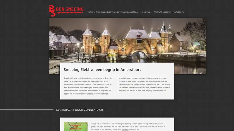 Website van Smeeing Elektra B.V.