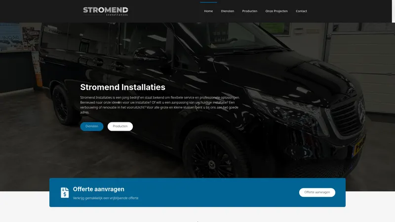 Website van Stromend Installaties