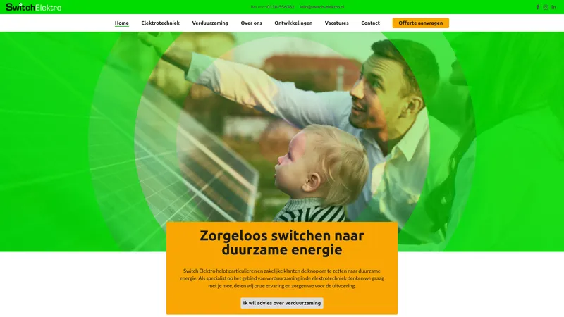 Website van Switch Elektro B.V.