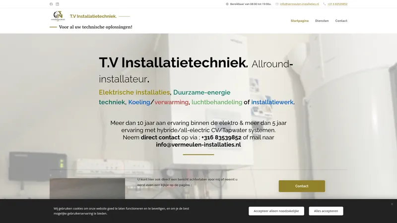 Website van T.V. Installatietechniek