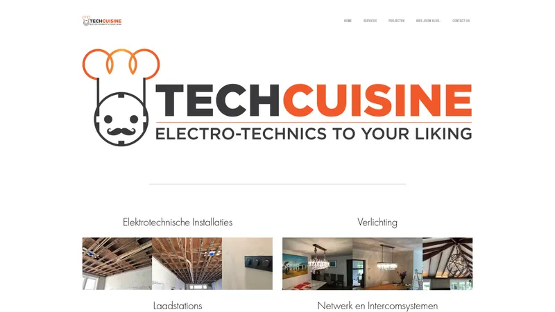 Website van Tech-Cuisine