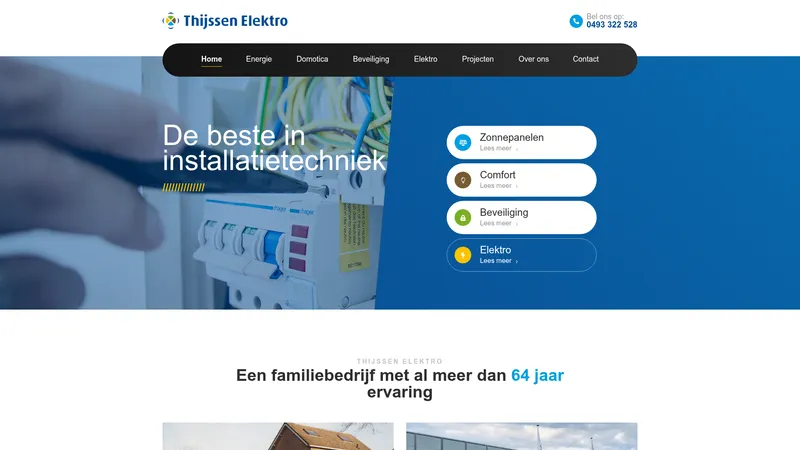 Website van Thijssen Elektro