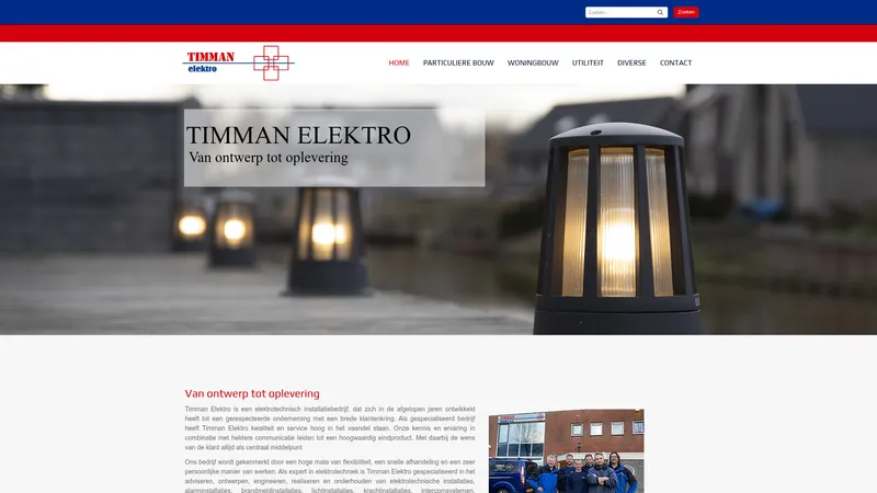 Website van Timman Elektro