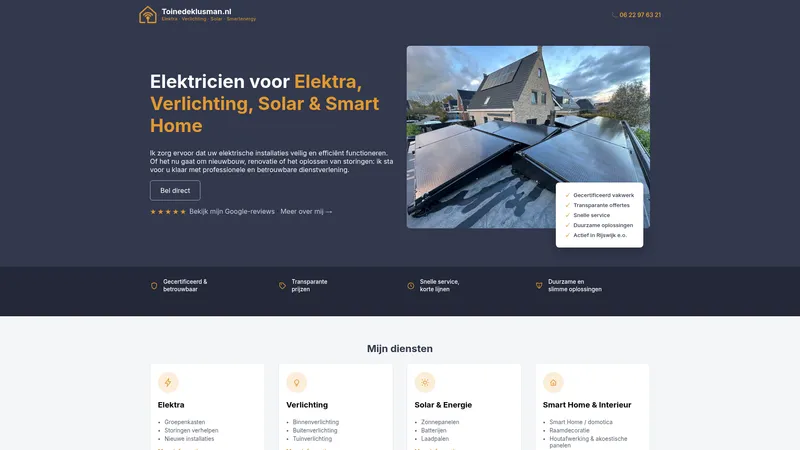 Website van Toine de Klusman