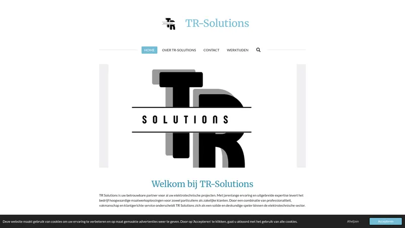 Website van TR- Solutions Techniek