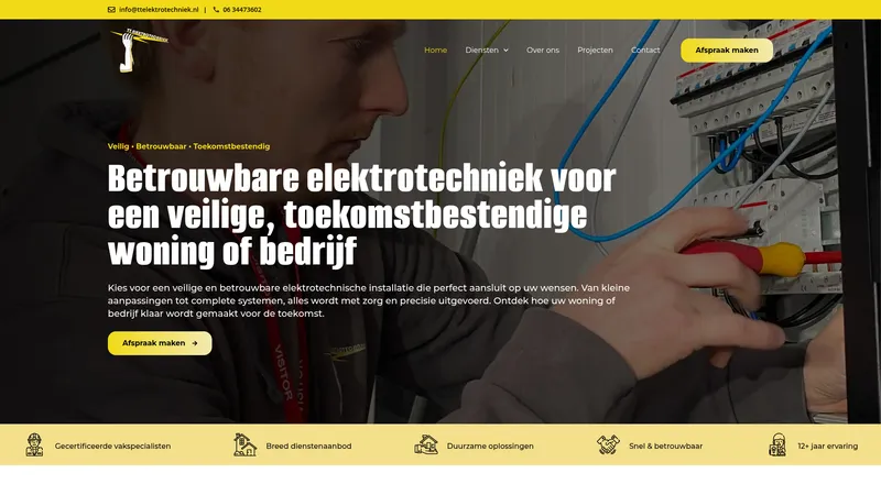 Website van TT Elektrotechniek