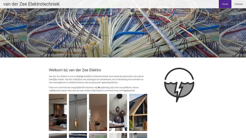 Website van Van der Zee Elektro