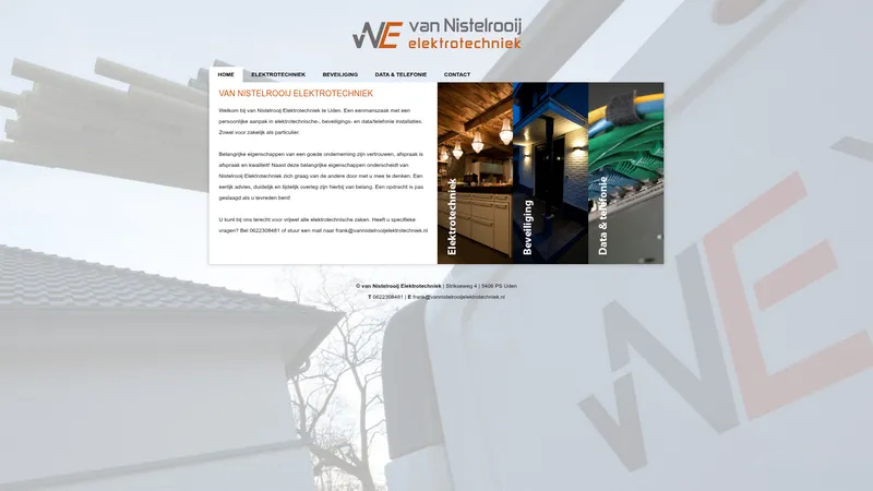 Website van van Nistelrooij Elektrotechniek