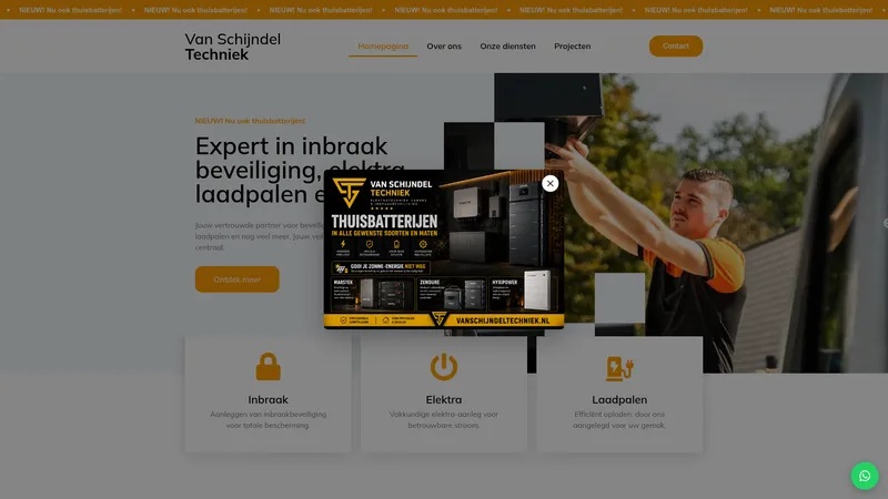 Website van Van schijndel techniek