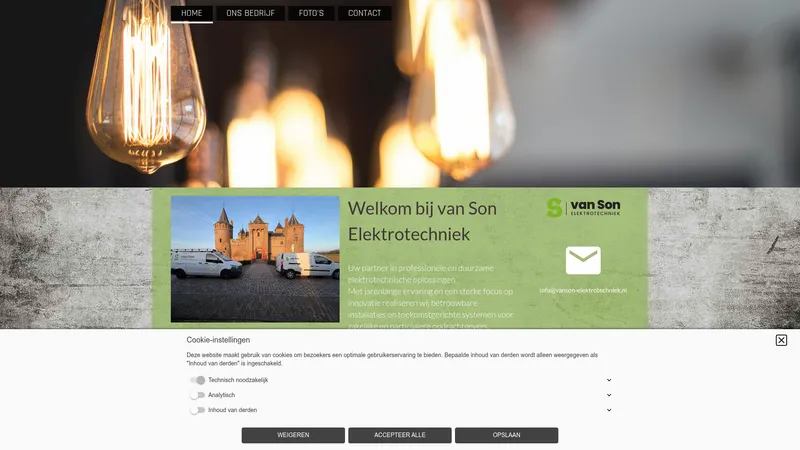 Website van van Son Elektrotechniek B.V.