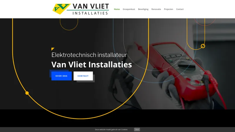 Website van Van Vliet Installaties
