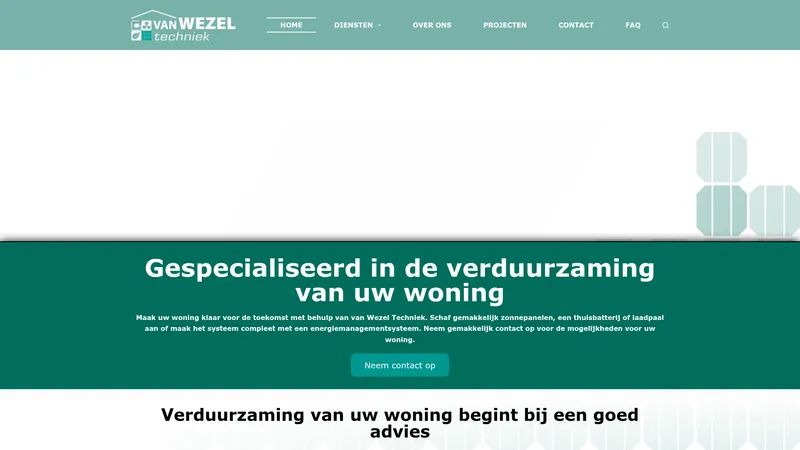 Website van van Wezel techniek