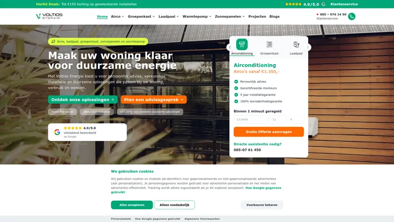 Website van Voltios Energie
