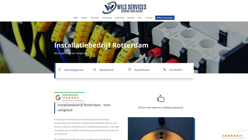 Website van Wils Services