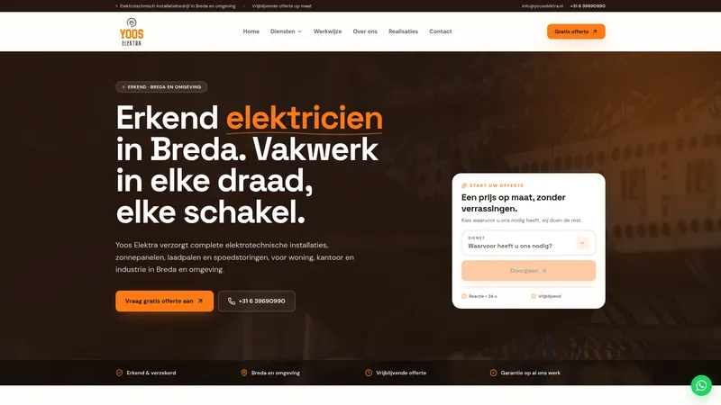 Website van Yoos Elektra