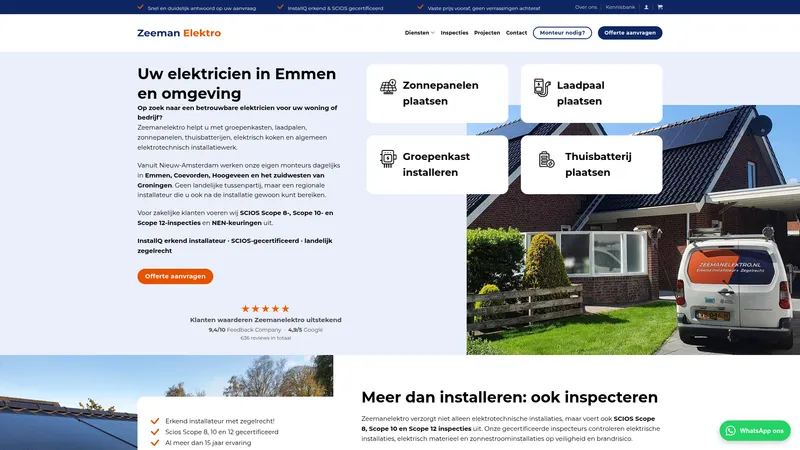 Website van Zeemanelektro